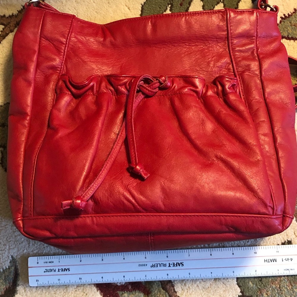 Red Leather  Shoulder/Crossbody Purse